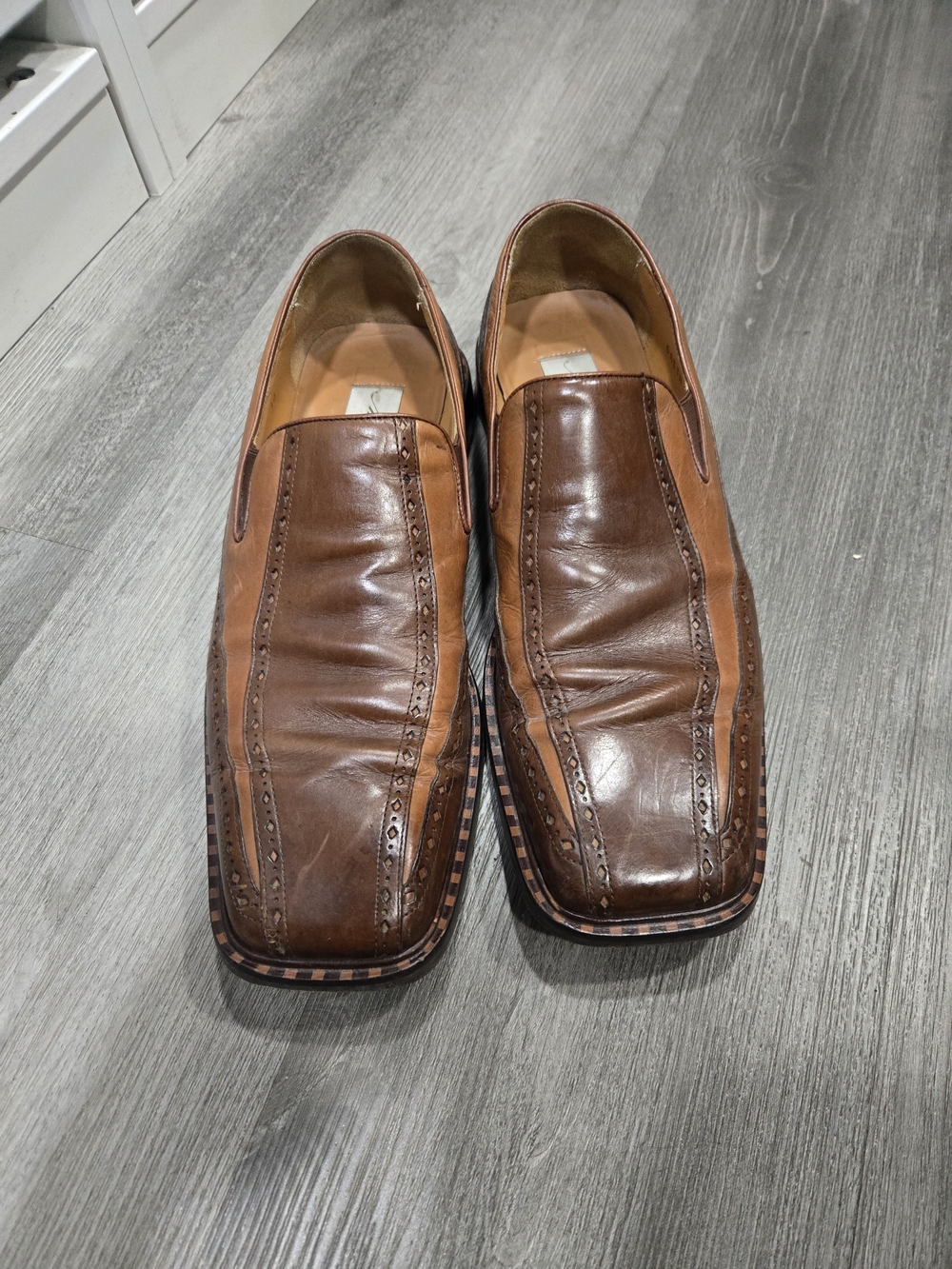 Mezlan Brown Leather Slip-On Loafers